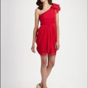 Alice + Olivia pink one shoulder dress